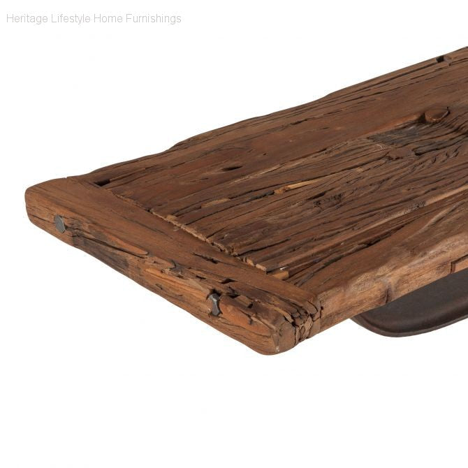 HLHF Industrial Loft Reclaimed Teak Console Living, Occasional Furniture Store Burlington Ontario Near Me