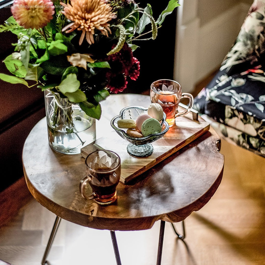 HLHF Natura Round Side Table Living, Occasional Furniture Store Burlington Ontario Near Me