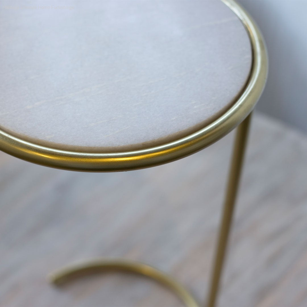 HLHF Noble Side Table - Black & Gold Living, Occasional Furniture Store Burlington Ontario Near Me