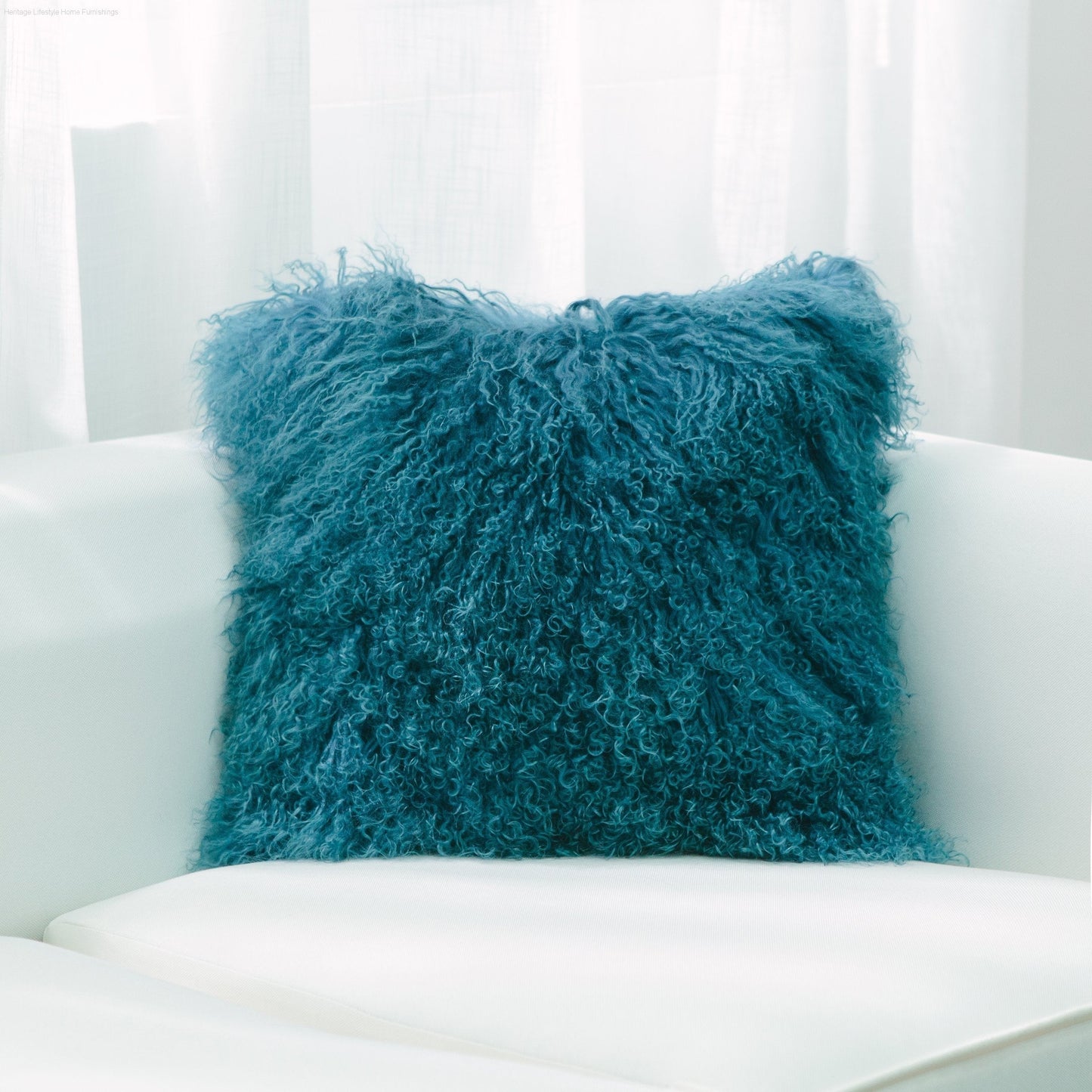 HLHF Mongolian Lamb Fur Pillow Pillows & Throws Furniture Store Burlington Ontario Near Me