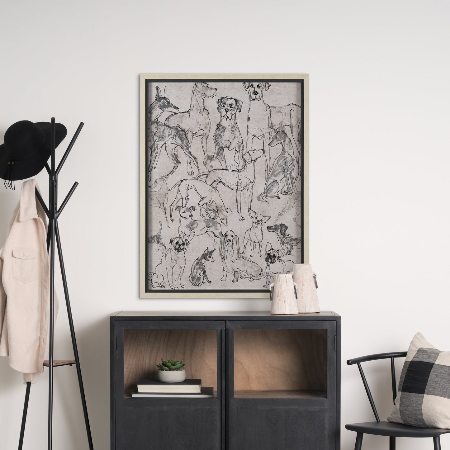 HLHF Dog Sketches II Wall Art New Arrivals, Wall Art Furniture Store Burlington Ontario Near Me 