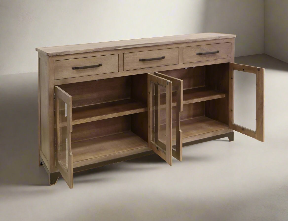 HLHF Natural Parota Console Living, Occasional, Sideboards & Buffets Furniture Store Burlington Ontario Near Me 