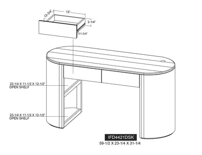 HLHF Black Balam Desk Office Furniture Store Burlington Ontario Near Me 