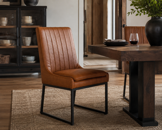 Maelle Butternut Coated Fabric Dining Chair