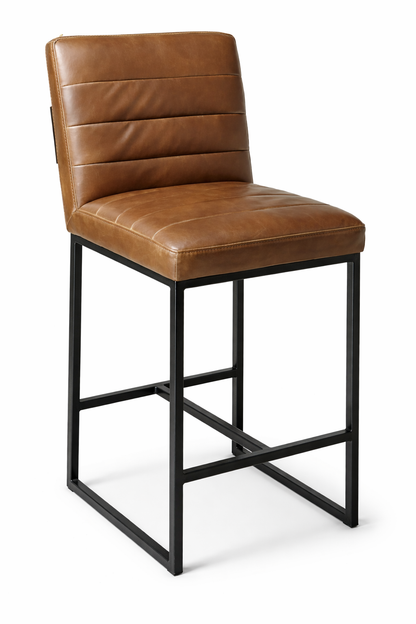 HLHF Coated Fabric Stool - Brown - FLOOR MODEL New Arrivals, Stools & Bars Furniture Store Burlington Ontario Near Me 