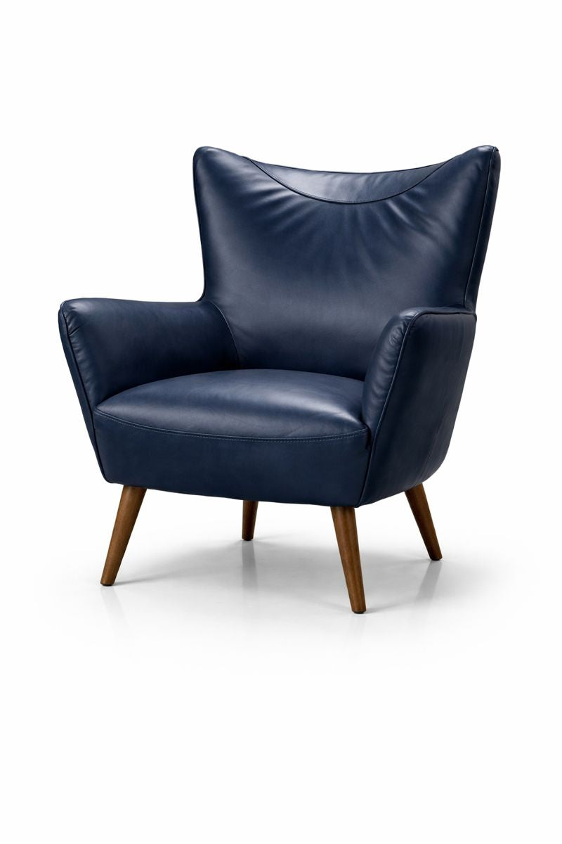 HLHF Orb Leather Accent Chair - Navy Accent Chairs, Living, Sale Furniture Store Burlington Ontario Near Me 