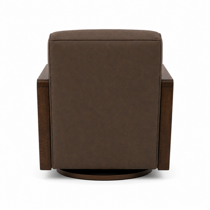 Turner Coated Fabric Swivel Chair - Brown
