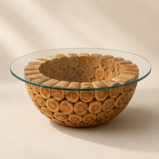 Teak Segment Coffee Table