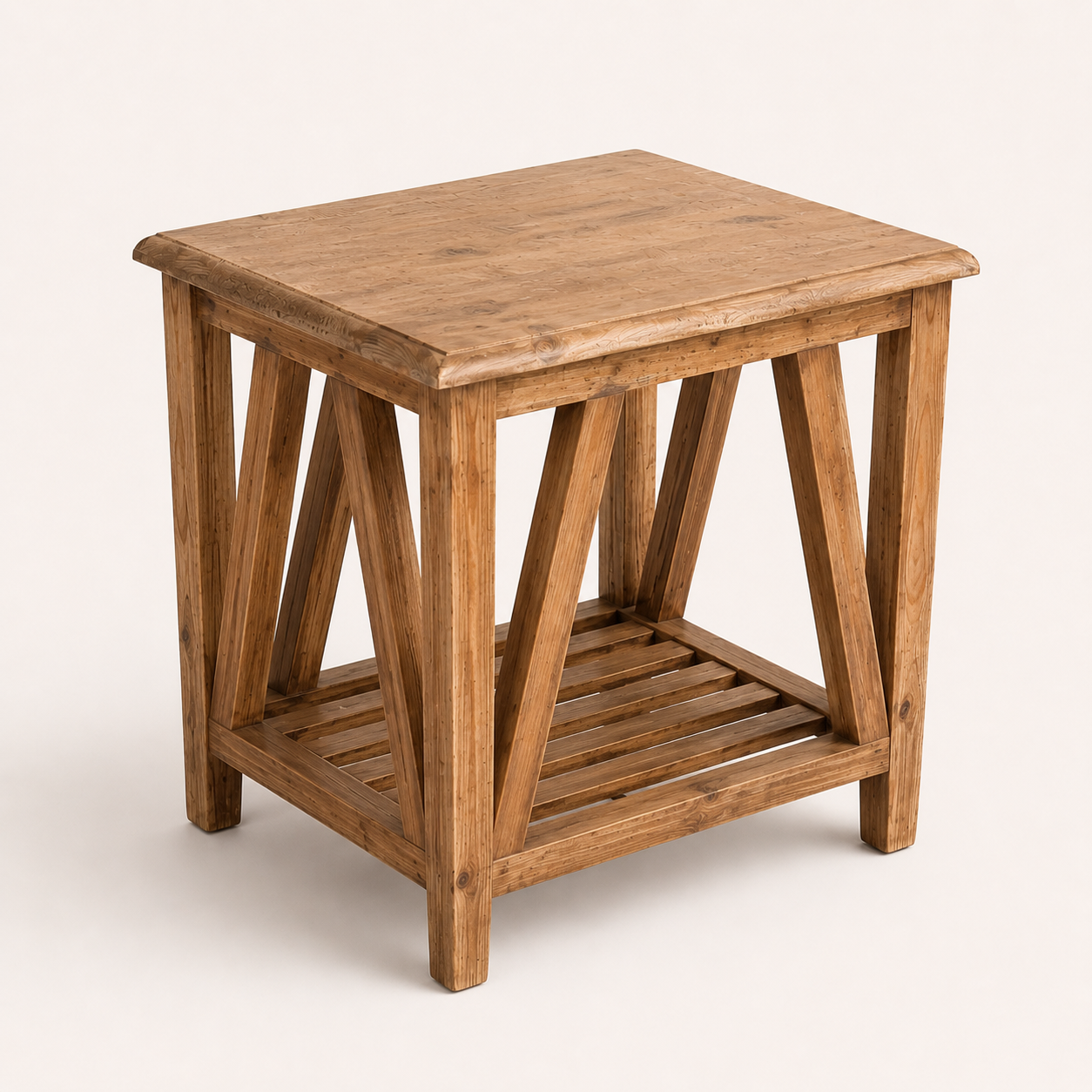 Bleached Old Pine Side Table - Floor Model