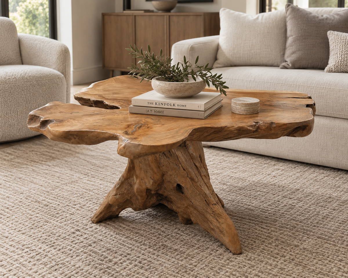 Root Slab Cocktail Table