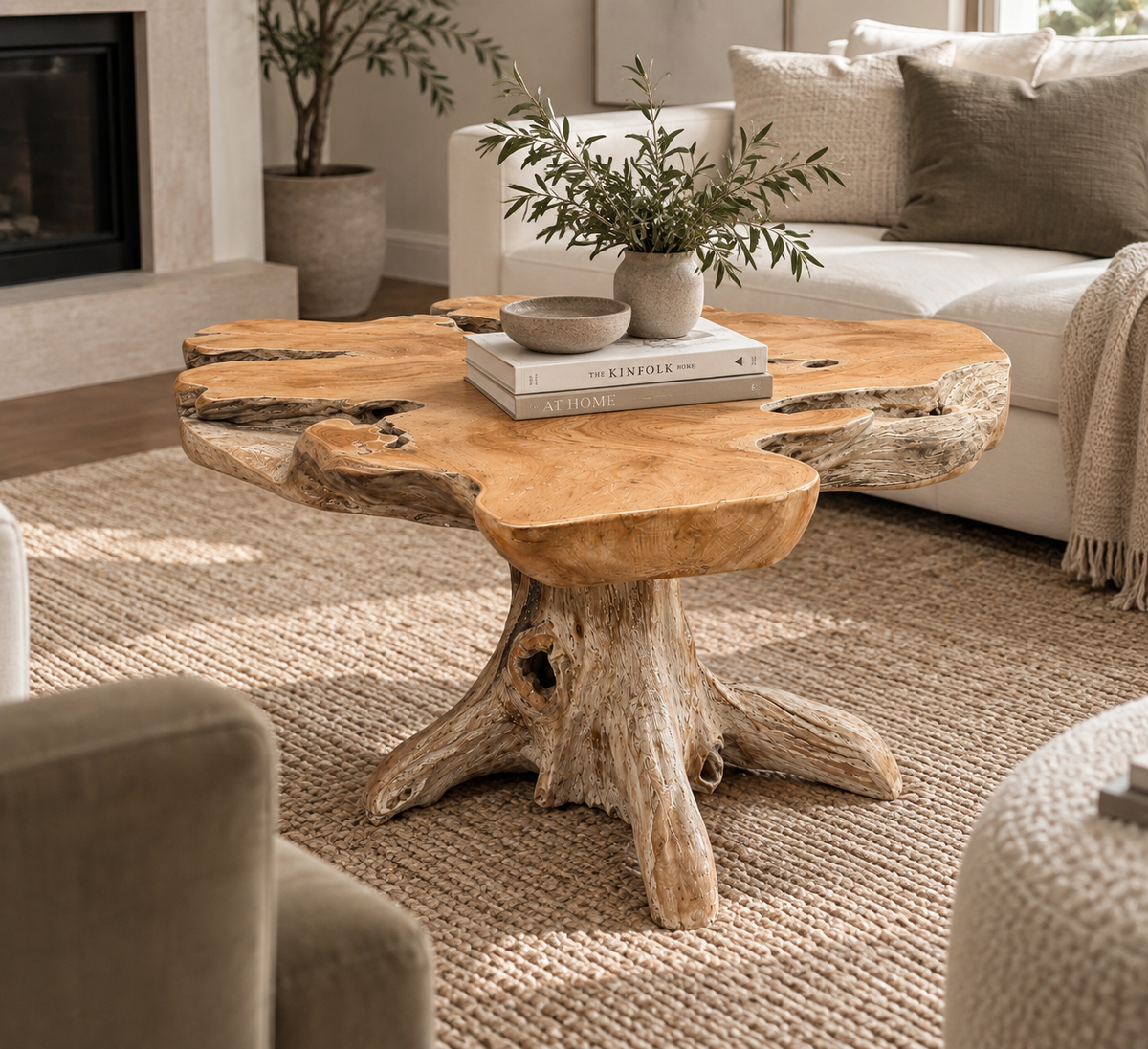 Root Slab Cocktail Table