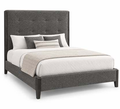 Charcoal Upholstered Bed