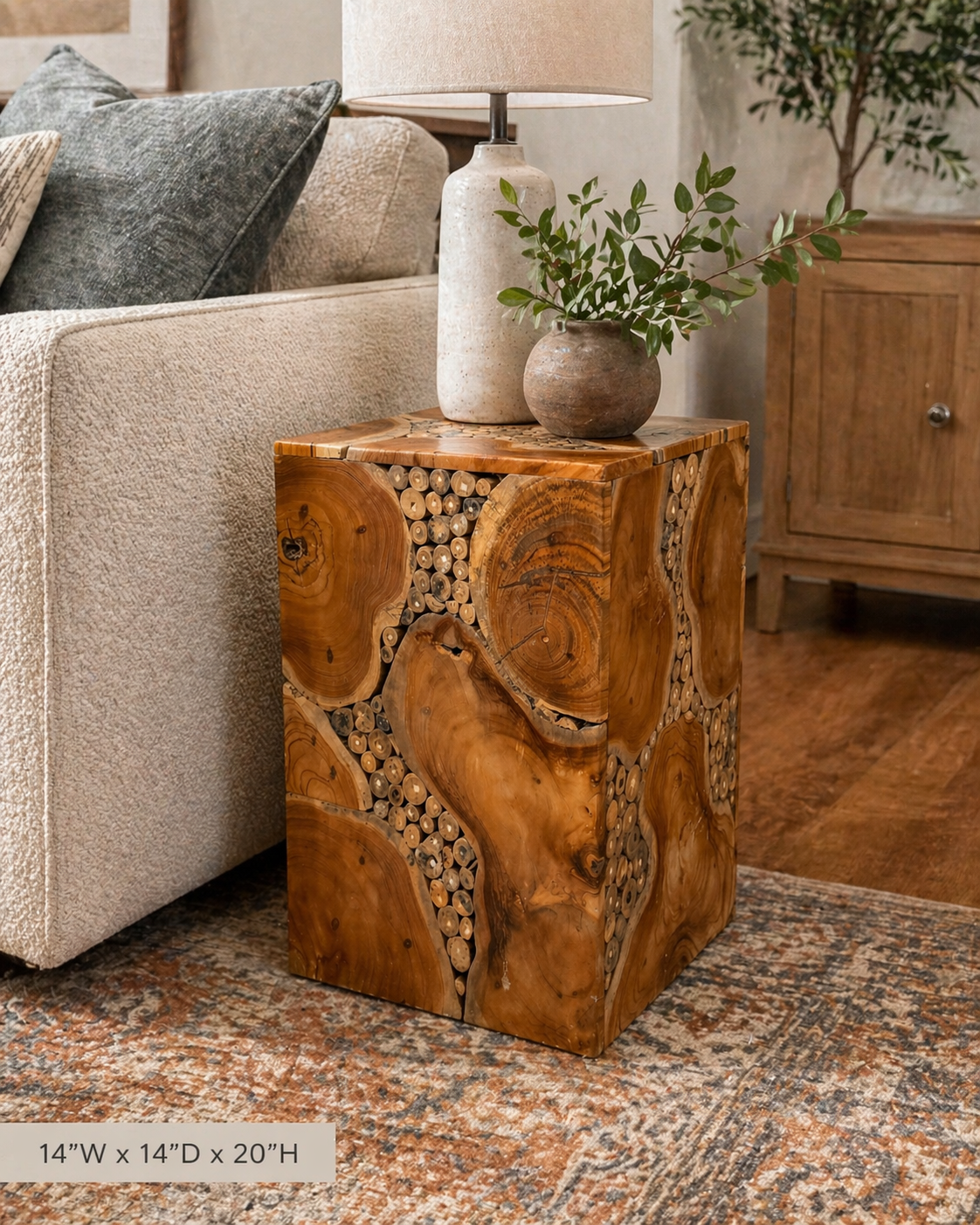 HLHF Teak Root End Table Living, New Arrivals, Occasional, Side Table Furniture Store Burlington Ontario Near Me 