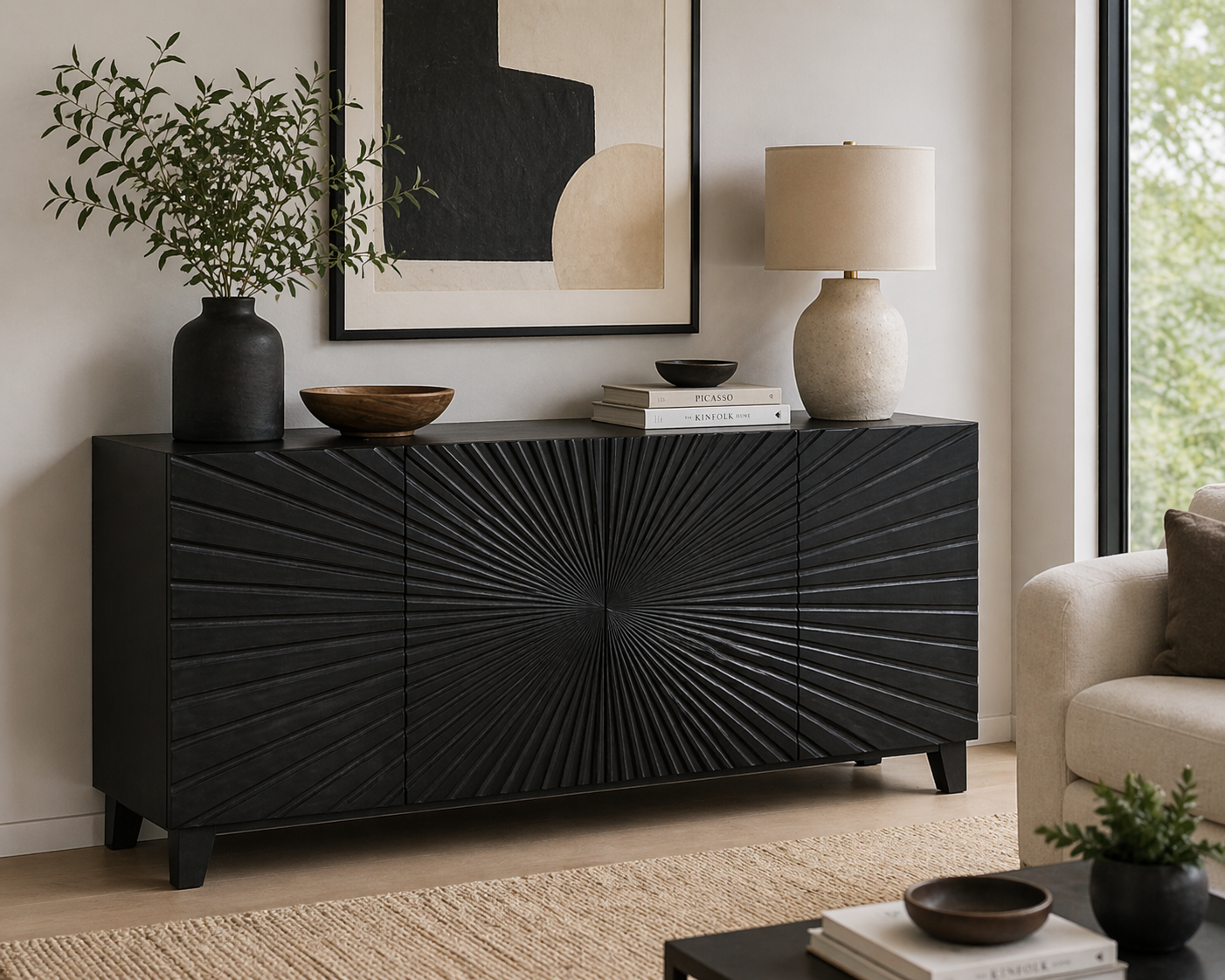 Centuri 4 Door Console - Black x Grey Home