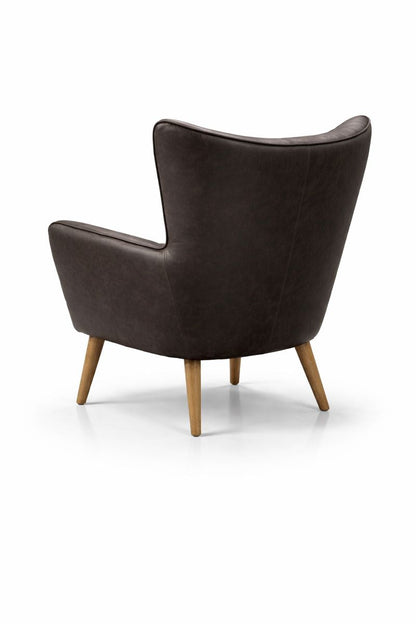 HLHF Orb Leather Accent Chair - Charcoal Accent Chairs, Living, Sale Furniture Store Burlington Ontario Near Me 