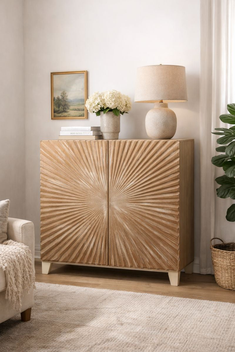 HLHF Centuri 2 Door Console - Washed White New Arrivals, Sideboards & Buffets Furniture Store Burlington Ontario Near Me 