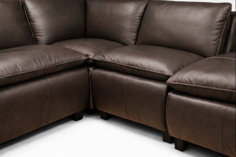 HLHF Oslo Mountain Leather Sectional - FLOOR MODEL Living Furniture Store Burlington Ontario Near Me 