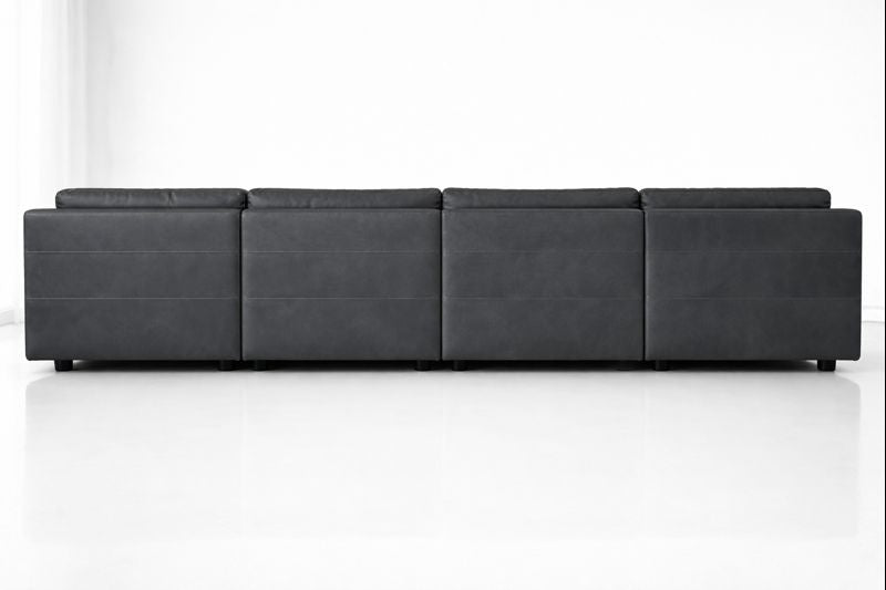 HLHF Volcano Gunpowder Leather Sectional Living, New Arrivals Furniture Store Burlington Ontario Near Me 