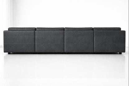 HLHF Volcano Gunpowder Leather Sectional Living, New Arrivals Furniture Store Burlington Ontario Near Me 
