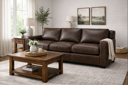 HLHF Nora Leather Sofa Living Furniture Store Burlington Ontario Near Me 