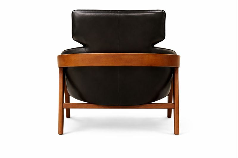 HLHF Bend Leather Accent Chair - Black Accent Chairs, Living Furniture Store Burlington Ontario Near Me 
