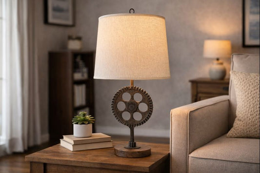 HLHF Industrial Gear Table Lamp Lighting Furniture Store Burlington Ontario Near Me 