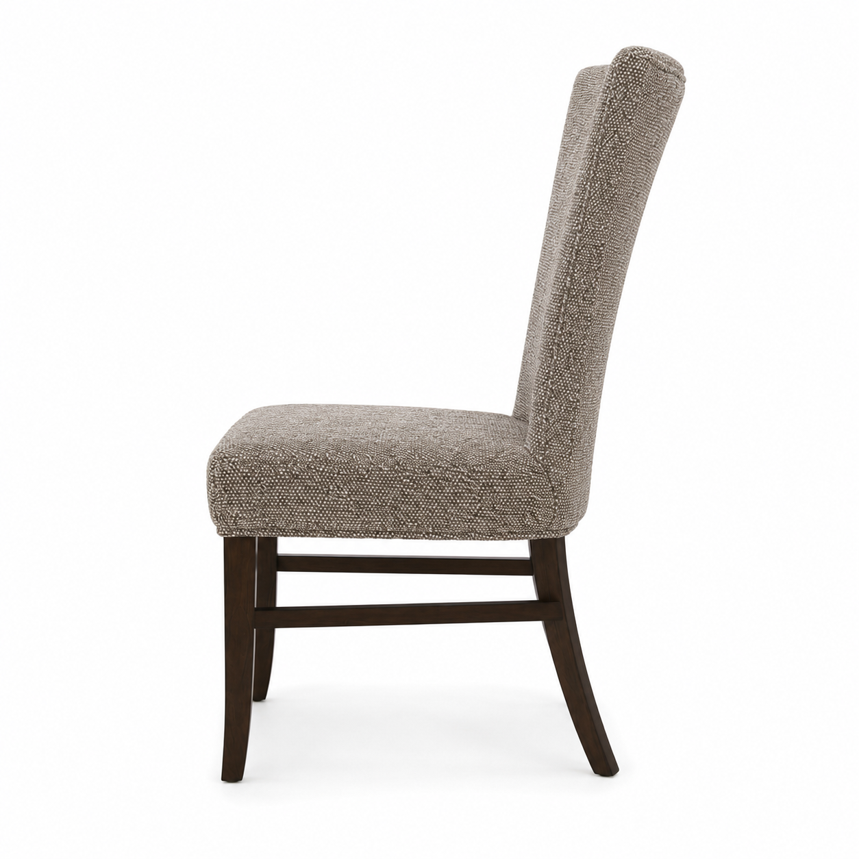 Winged Fabric Dining Chair - Tasmin Earth