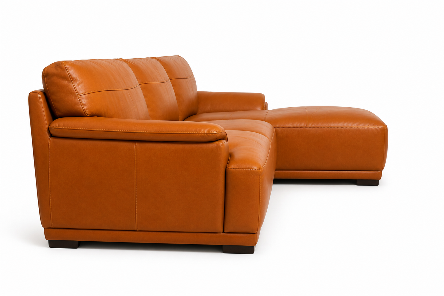 HLHF Berlin Saddle Leather 3 Piece Sectional Living, New Arrivals Furniture Store Burlington Ontario Near Me 