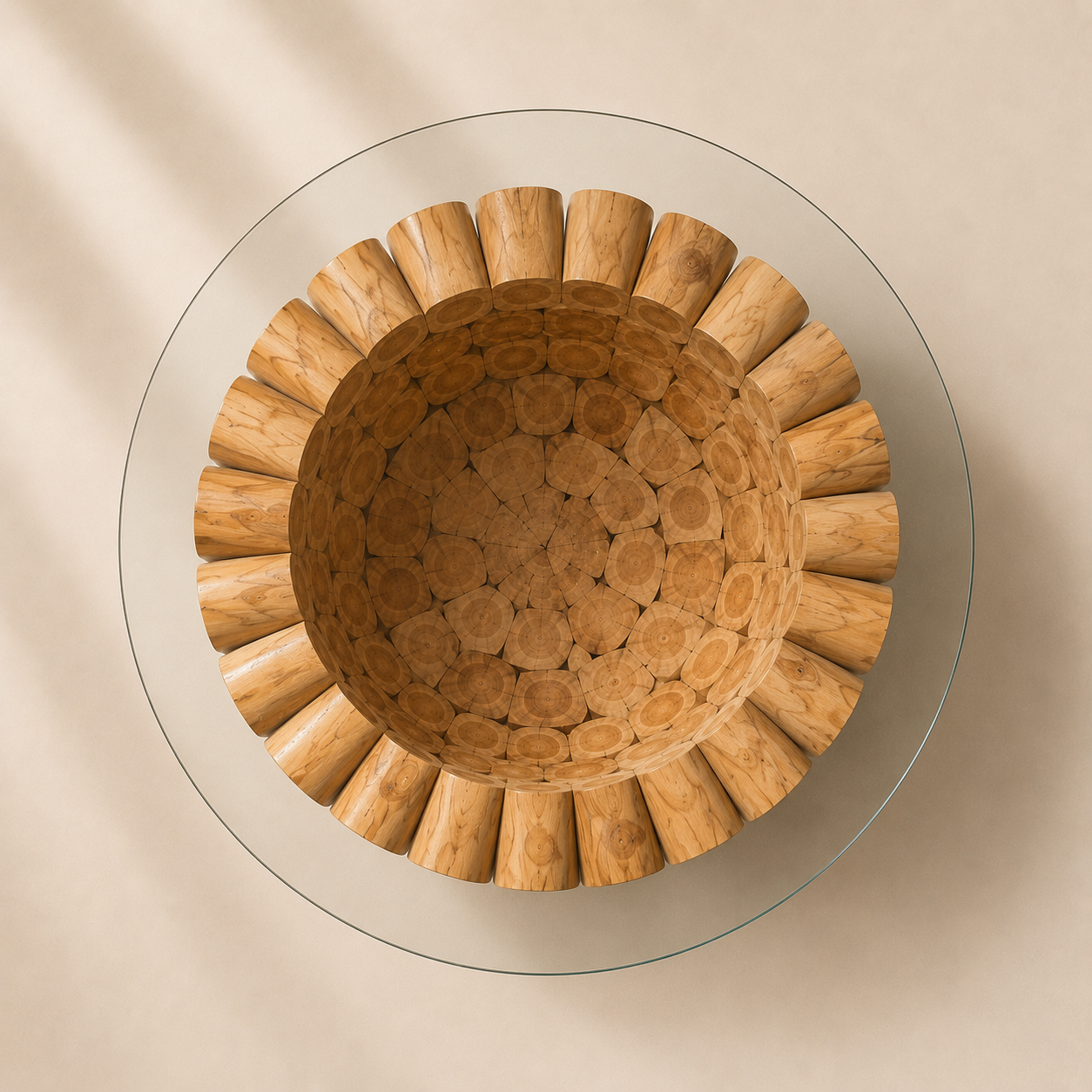 Teak Segment Coffee Table