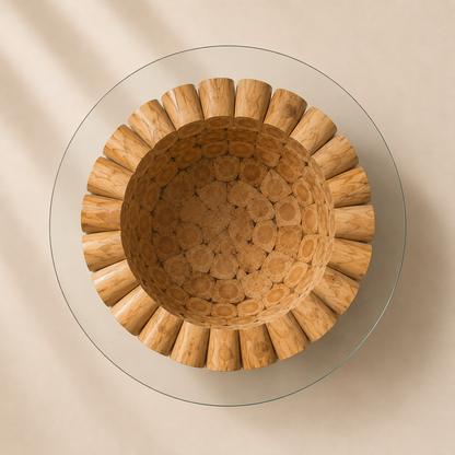 Teak Segment Coffee Table