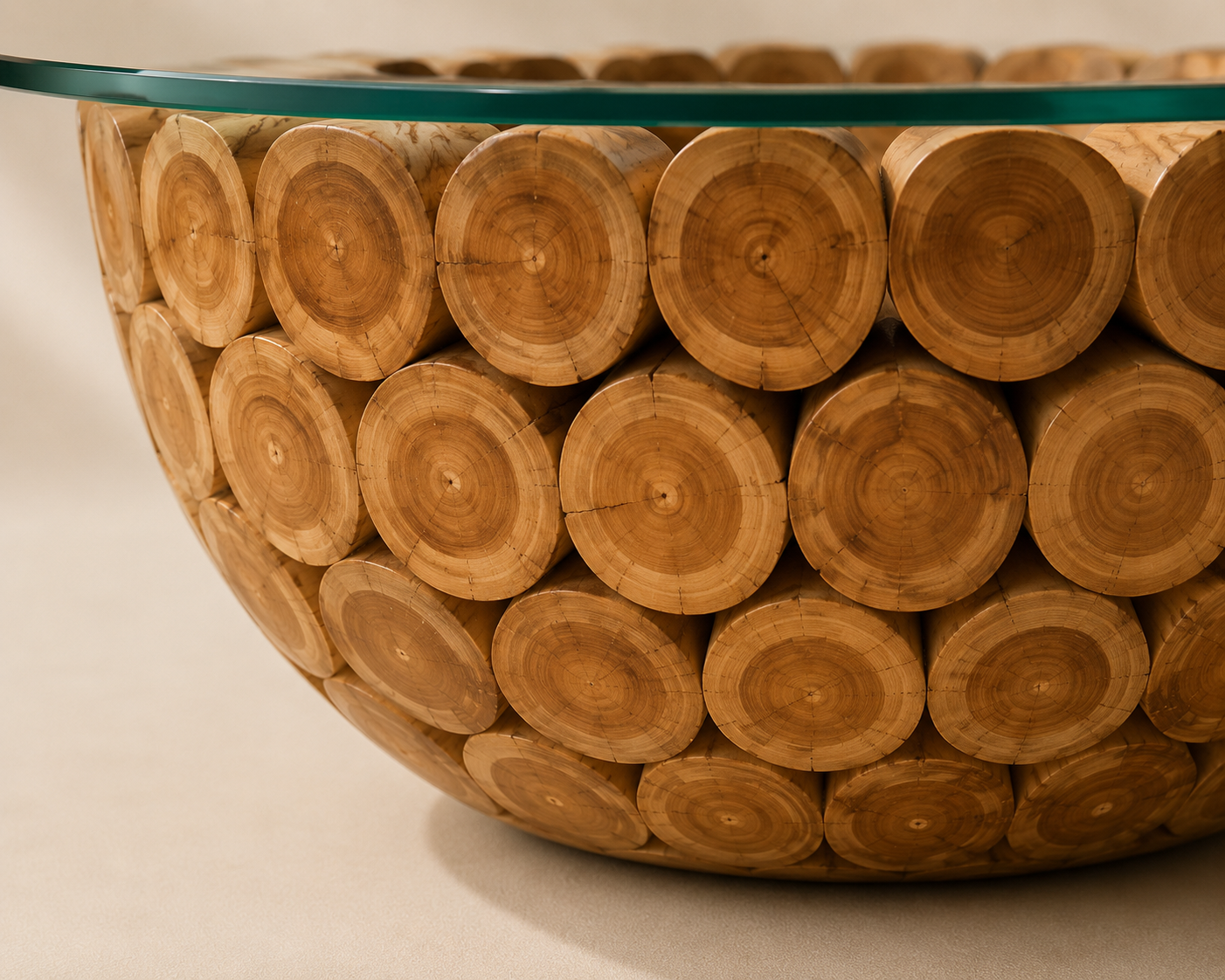 Teak Segment Coffee Table