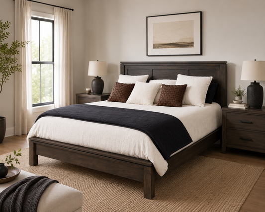 HLHF Solid Cherry Bed Bedroom, Sale Furniture Store Burlington Ontario Near Me 