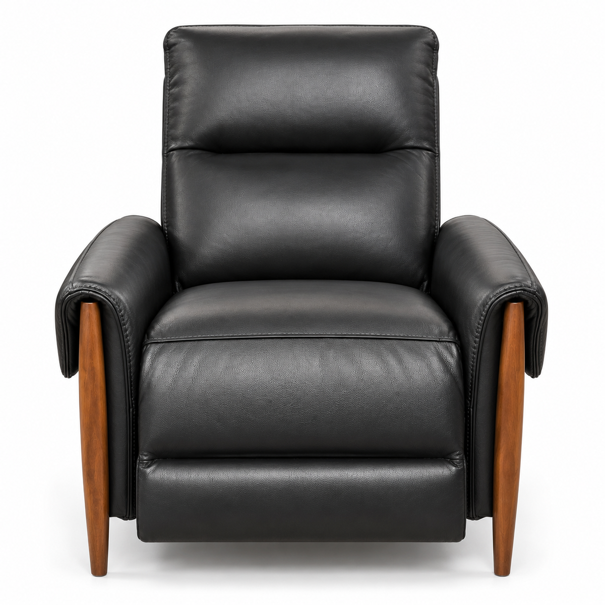 6069 Black Leather Electric Motion Recliner