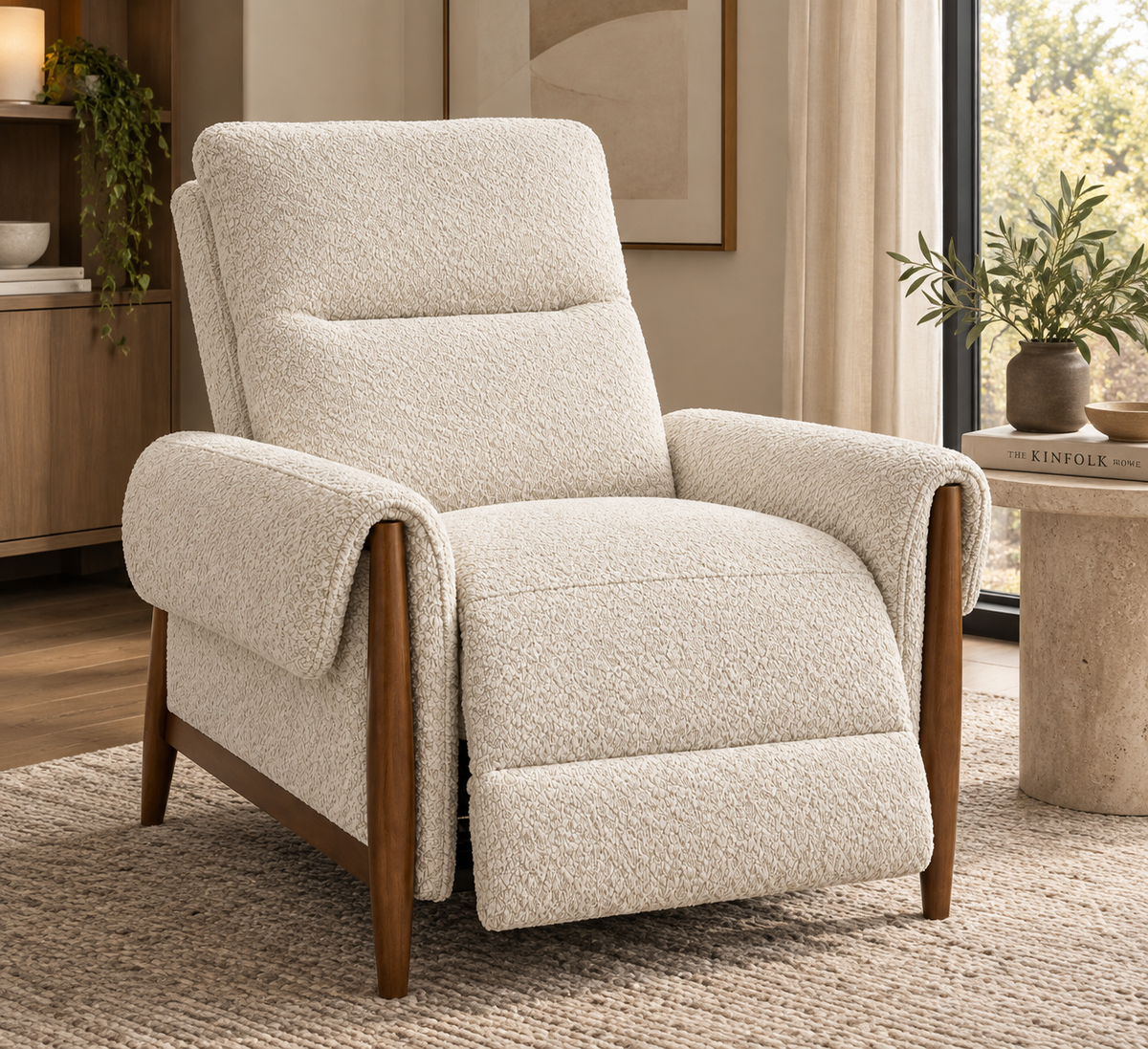 6069 Azalea Beige Electric Motion Recliner