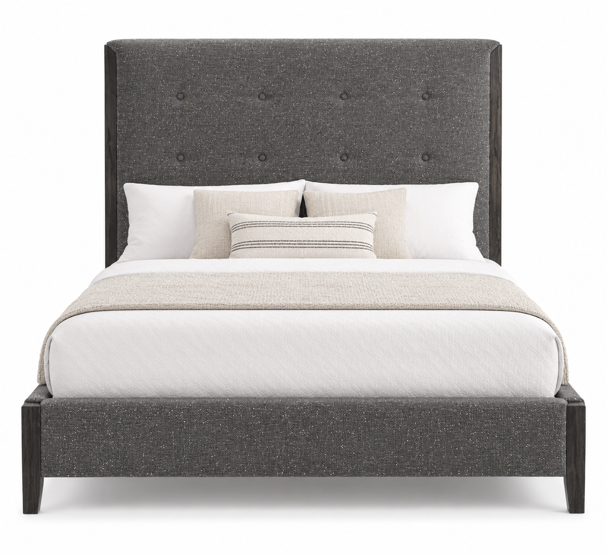 Charcoal Upholstered Bed