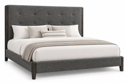 Charcoal Upholstered Bed