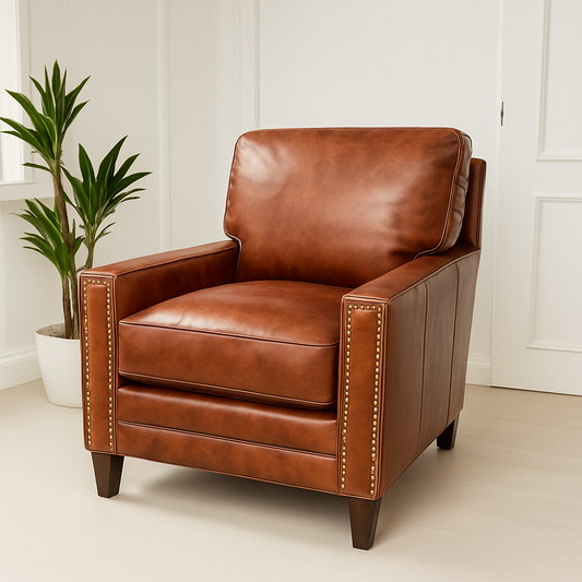 7774-10 Library Leather Chair
