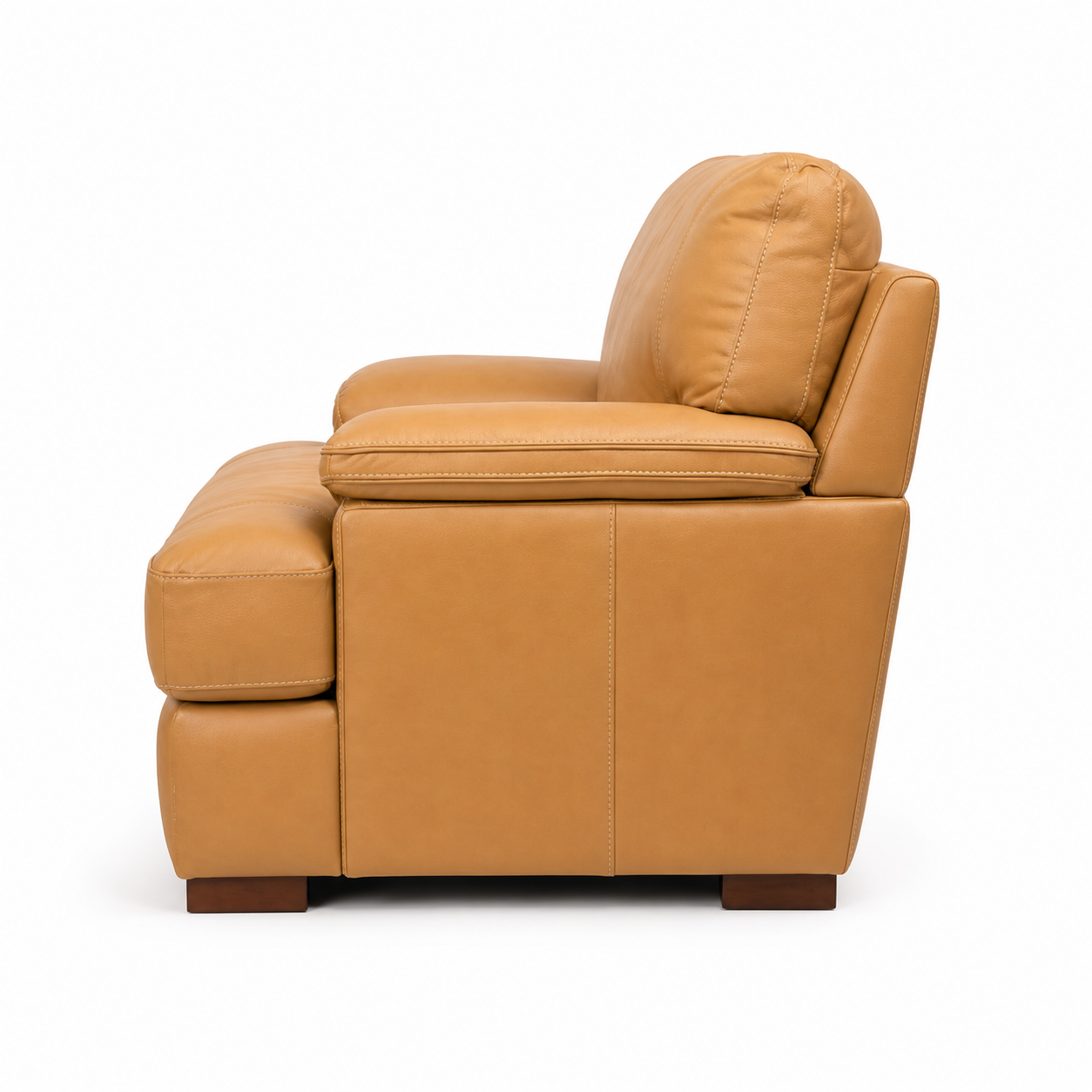Nassau Tan Leather Chair - Floor Model
