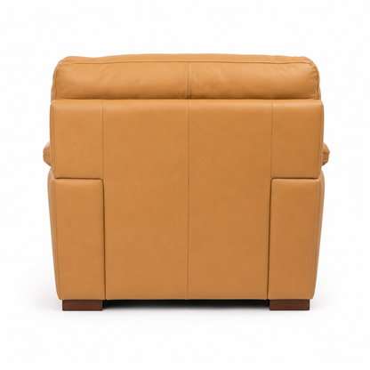 Nassau Tan Leather Chair - Floor Model