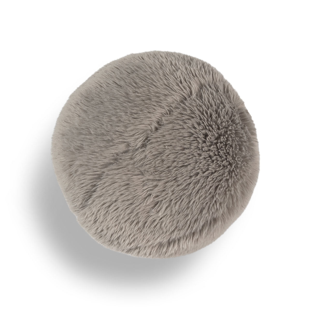 Shaggy Ball Cushion x Grey Home