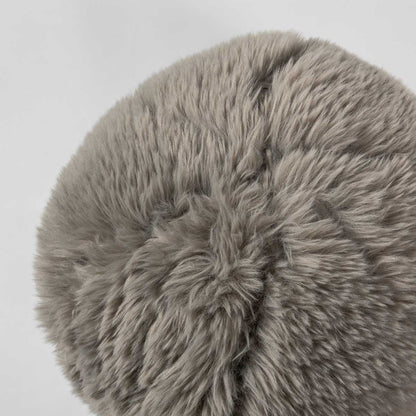 Shaggy Ball Cushion x Grey Home