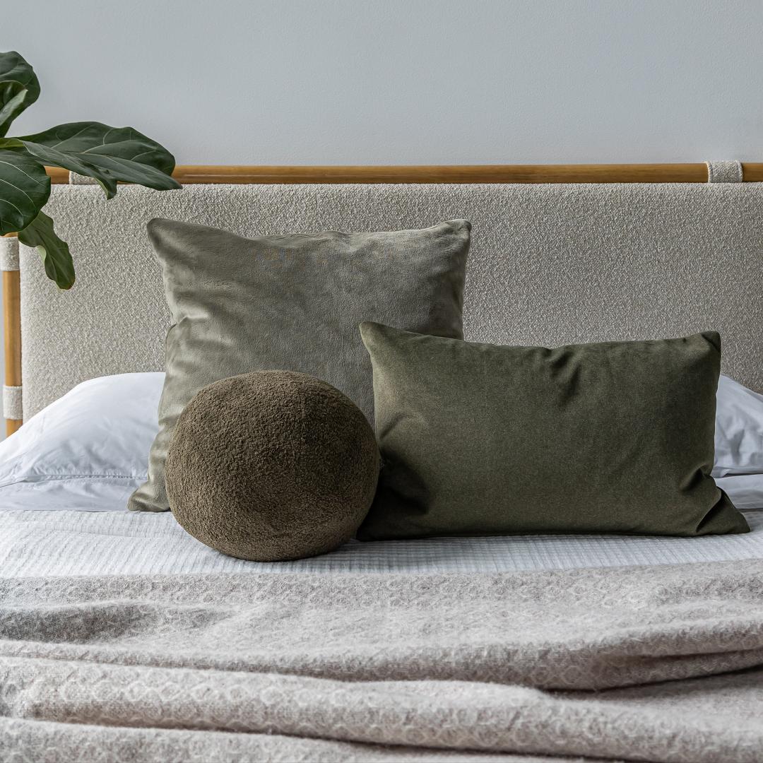 Lichen Crush Cushion x Grey Home