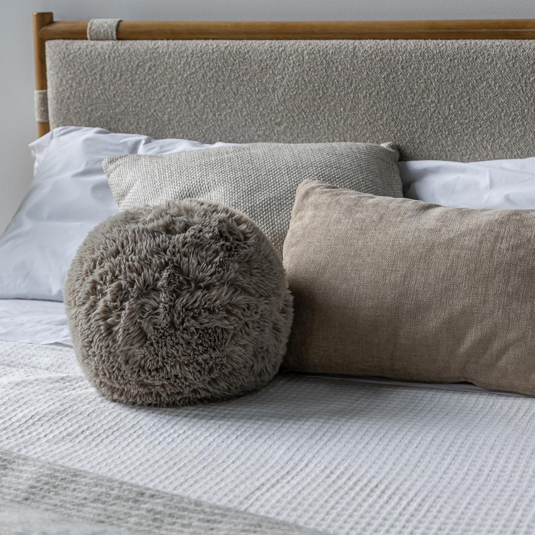 Natural Crush Cushion x Grey Home