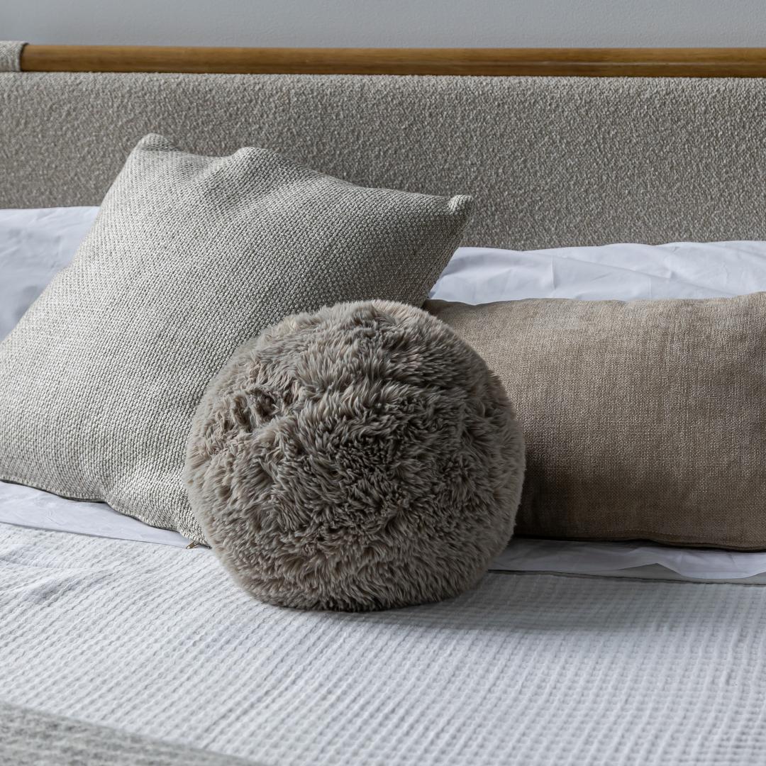 Natural Crush Cushion x Grey Home