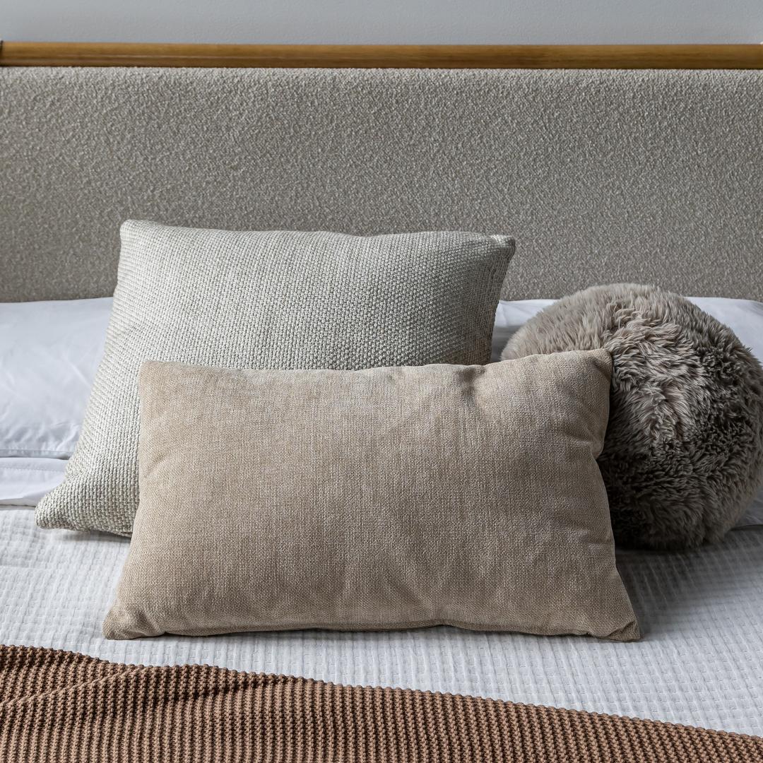 Natural Crush Cushion x Grey Home