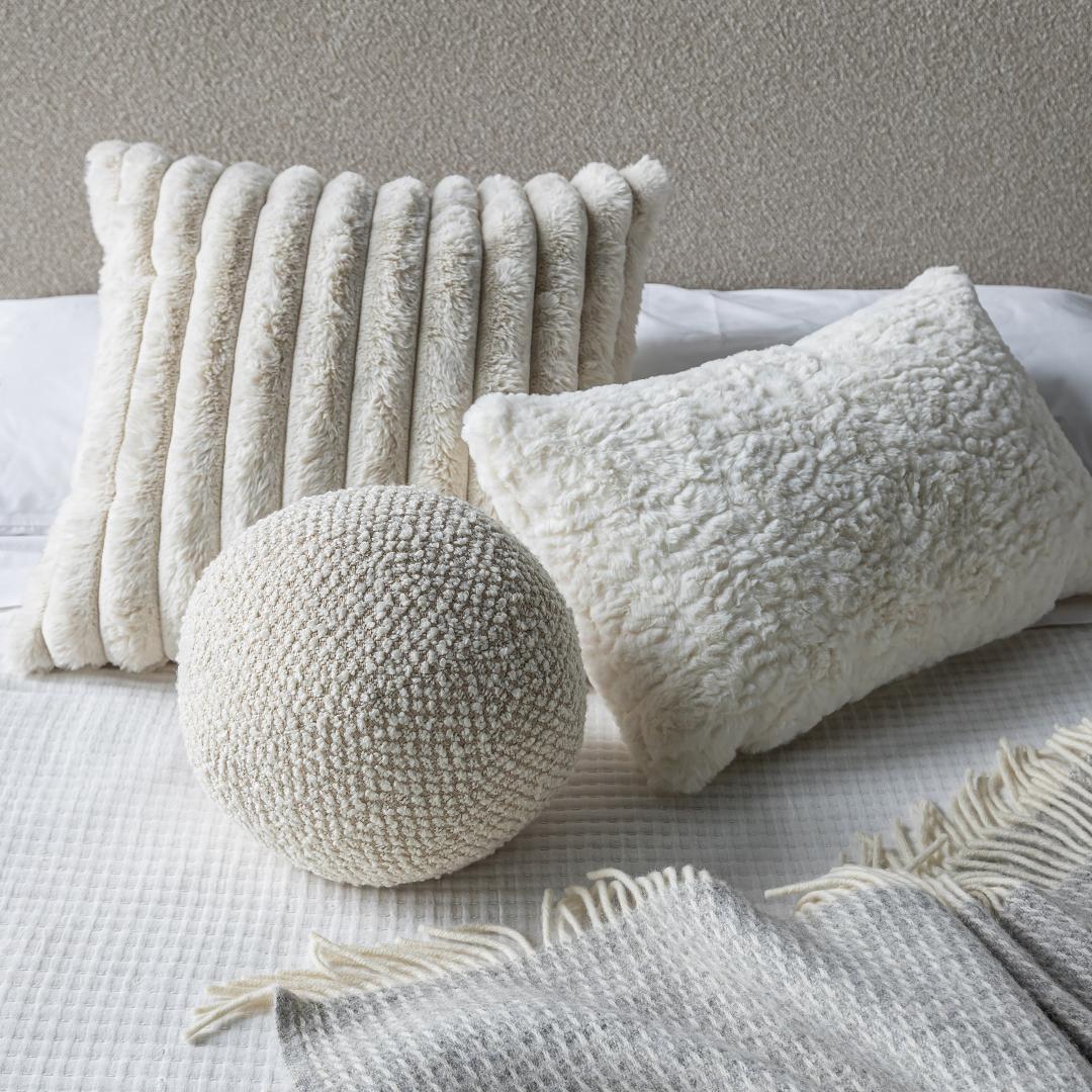Cream Crush Cushion x Grey Home