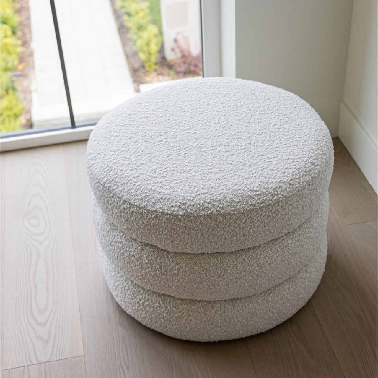 HLHF Fillo Bouclé Ottoman X Grey Home Accessories, Grey Home, New Arrivals, Occasional Furniture Store Burlington Ontario Near Me 