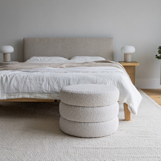 HLHF Fillo Bouclé Ottoman X Grey Home Accessories, Grey Home, New Arrivals, Occasional Furniture Store Burlington Ontario Near Me 
