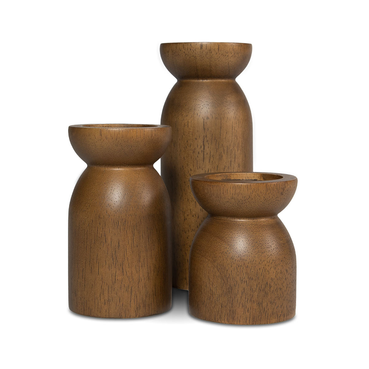 Fawn Pillar Candle Set - Chestnut x Grey Home