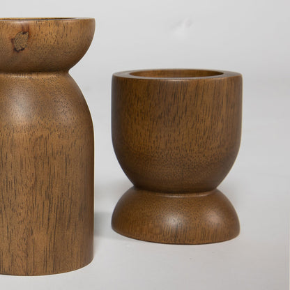 Fawn Pillar Candle Set - Chestnut x Grey Home